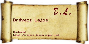 Drávecz Lajos névjegykártya